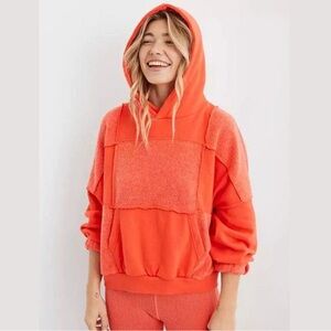 Aerie Vibrant Coral Hoodie